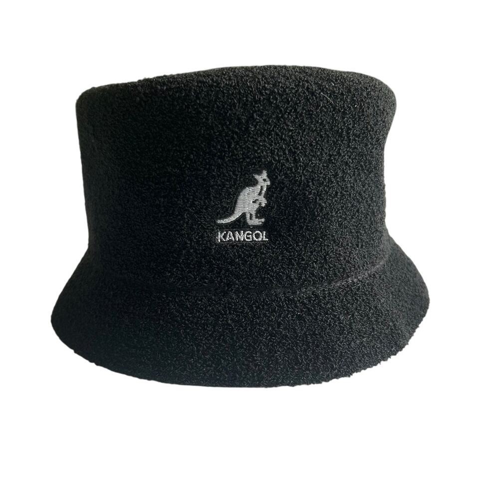 Kangol Bermuda Terry Bucket Hat NWT L Black Y2K Revival Streetwear Festival